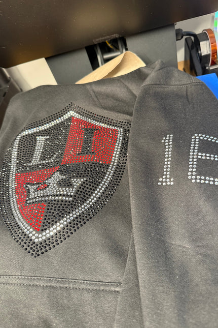 Royal Rhinestone Hockey Hoodie