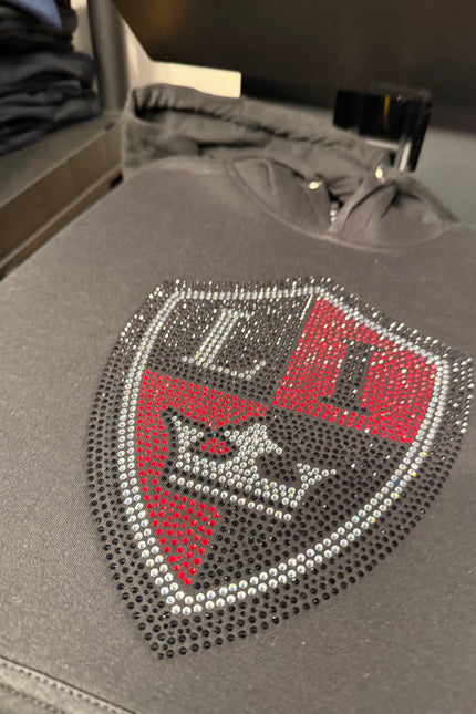 Royal Rhinestone Hockey Hoodie