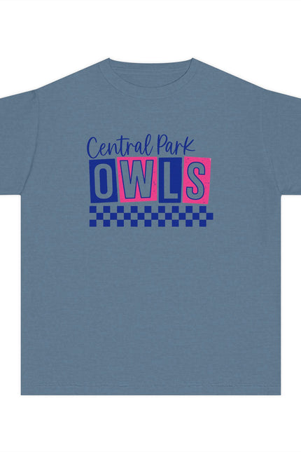 Central Park Owls Retro Checkerboard Design