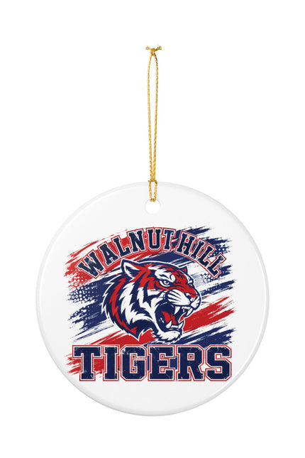Walnut Hill Tigers Ceramic Ornament — School Spirit Holiday Decoration