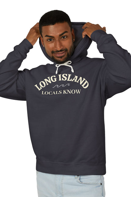 Long Island Vintage Cream Hoodie — Lightweight Unisex Hooded Sweatshirt