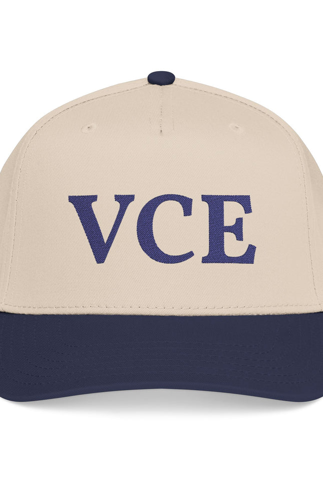 VCE Embroidered Baseball Cap — Classic Two-Tone Mid-Profile Hat