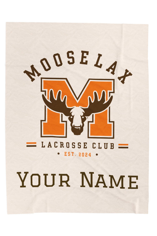 Personalized MooseLax Lacrosse Club Velveteen Plush Blanket