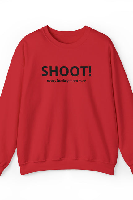 SHOOT! Embroidered Hockey Mom Crewneck