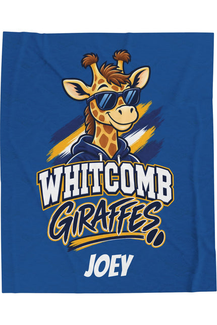 Personalized "Whitcomb Giraffes" Blanket