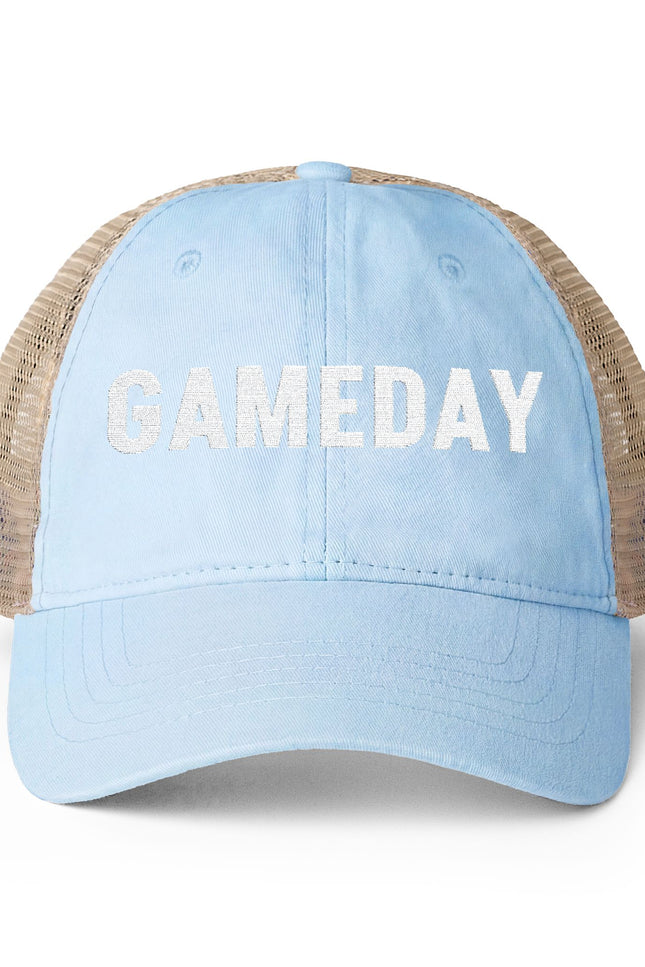 Game Day = Women's Washed Mesh-Back Cap