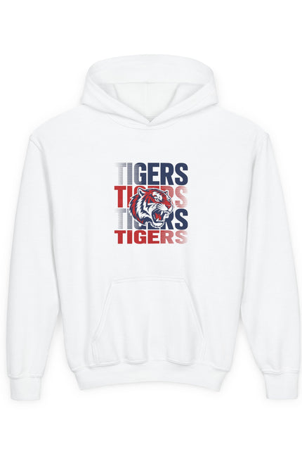 Walnut Hill Youth Tigers Hoodie – Retro Stacked Tigers Graphic