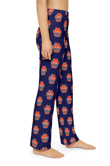 Valley Creek Kids Lounge Pants — Navy All-Over Paw Print Pajama Pants