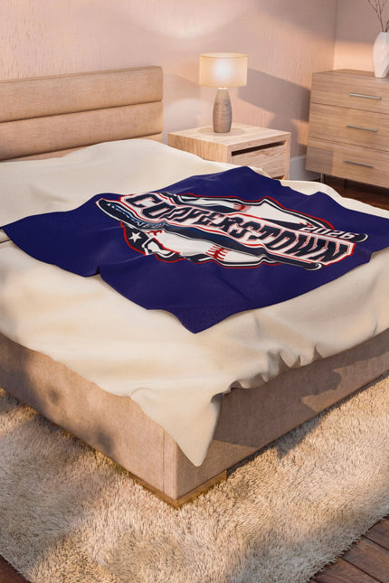 Baseball Cooperstown 2026 Velveteen Plush Blanket – Personalized Kennedy Design
