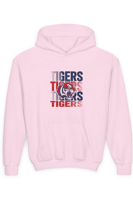 Walnut Hill Youth Tigers Hoodie – Retro Stacked Tigers Graphic
