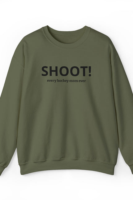 SHOOT! Embroidered Hockey Mom Crewneck