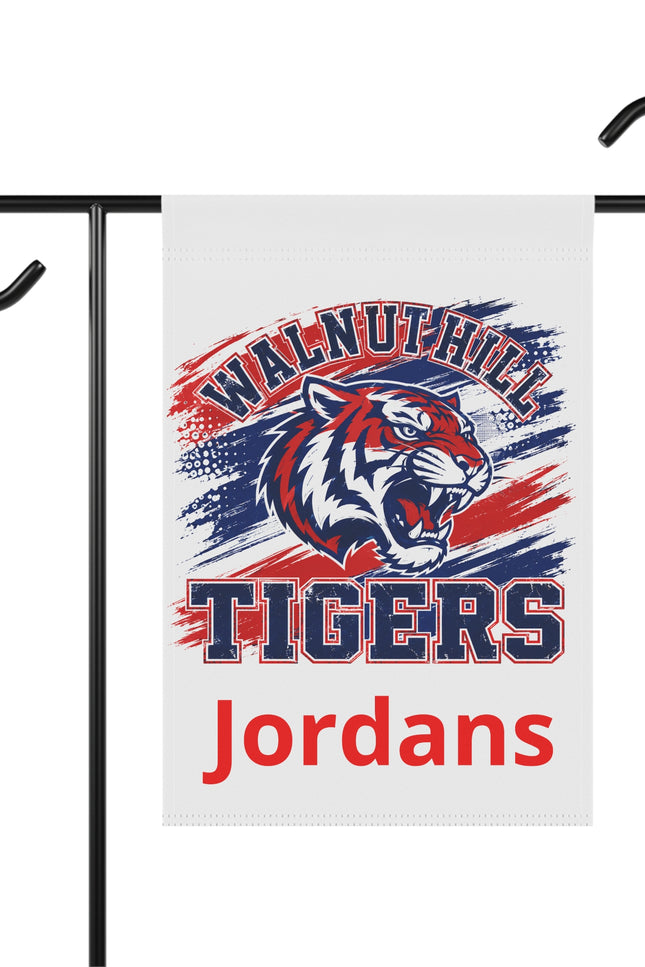 Walnuthill Tigers Garden Flag — Personalized 'Jordans' House Banner