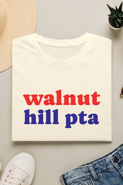 Walnut Hill PTA Shirt — Retro Red & Blue School Spirit