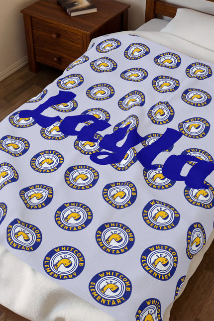 Whitcomb Logo Personalized Name Plush Blanket
