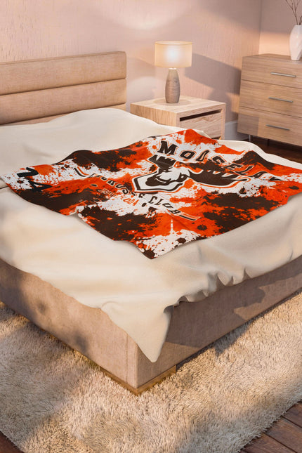 Velveteen Plush Blanket — MooseLax Lacrosse Club Tie-Dye Throw