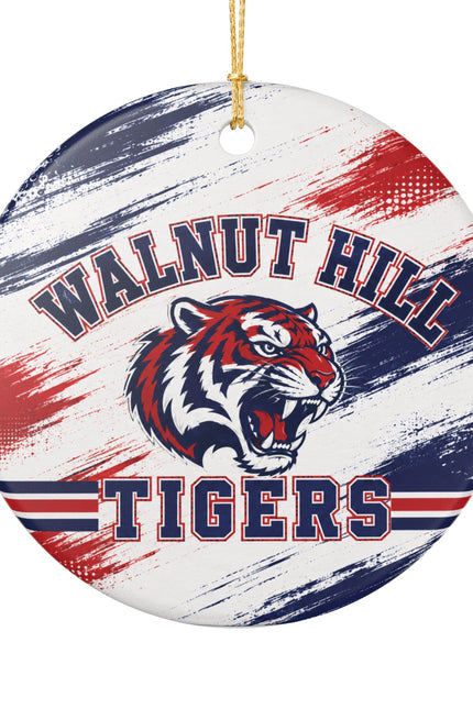 Walnut Hill Tigers Ceramic Ornament — School Spirit Holiday Decoration