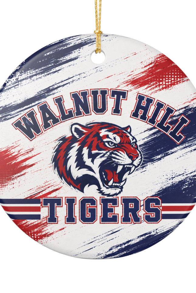 Walnut Hill Tigers Ceramic Ornament — School Spirit Holiday Decoration