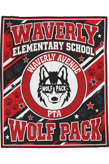 Waverly Elementary School Wolf Pack Velveteen Plush Blanket