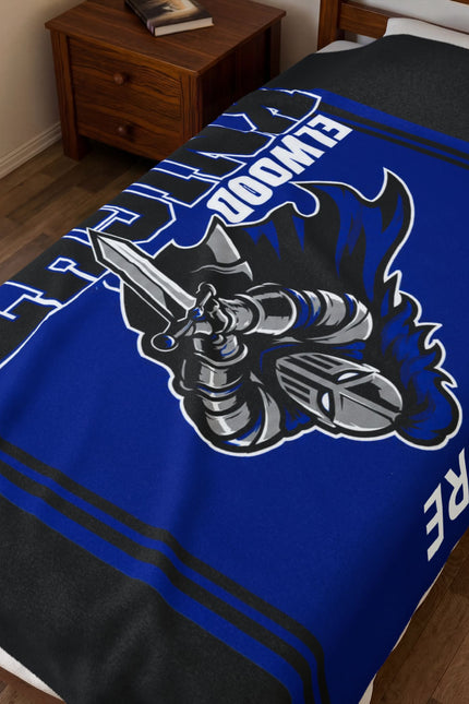 Custom Elwood Knights,  Personalized "Name Here" School Spirit Throw
