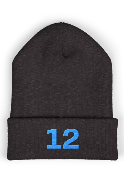 Embroidered Number # Cuffed Beanie