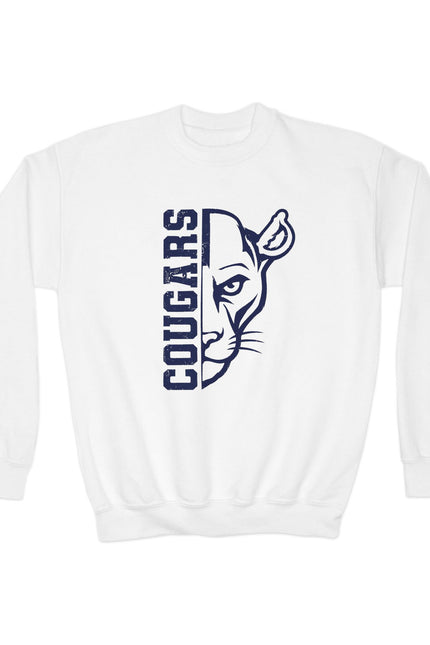 Cougars Mascot Half-Face Design