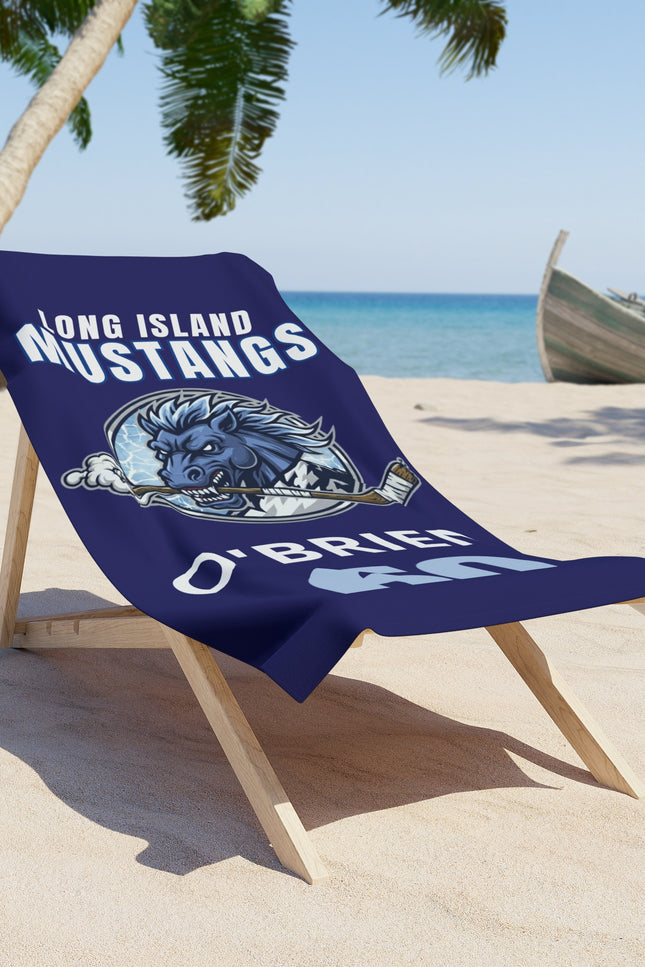 Sports Number Beach Towel — Personalized