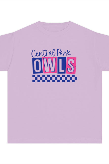 Central Park Owls Retro Checkerboard Design