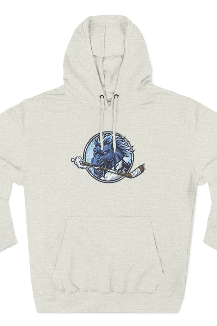Mustangs Hockey Team Hoodie — Custom Name & Number Fleece Pullover