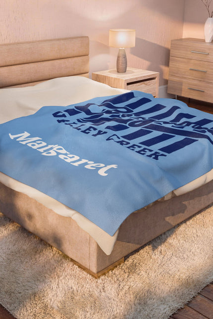 ‘Cougars Valley Creek’ Team Throw with Custom Name (Light Blue)