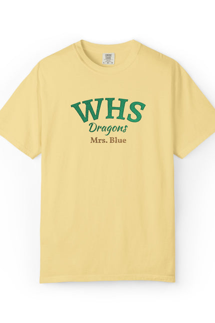 WHS Dragons Personalized Shirt School Spirit T-Shirt — Vintage Varsity Logo Tee