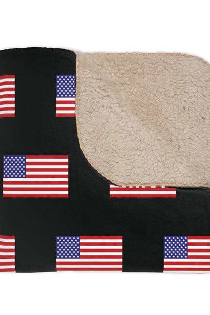 Custom Logo Tan Sherpa Blanket — Cozy Personalized Throw for Home, Gifts & Events