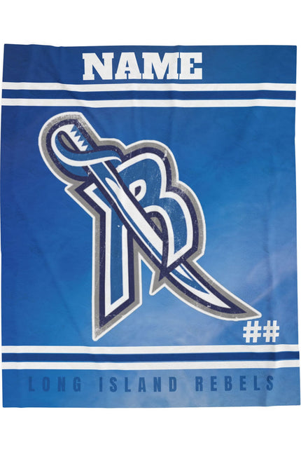 Long Island Rebels Personalized Velveteen Plush Blanket
