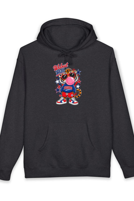 Walnut Hill Retro Cartoon Bubblegum Mascot Graphic Hooded Sweatshirt