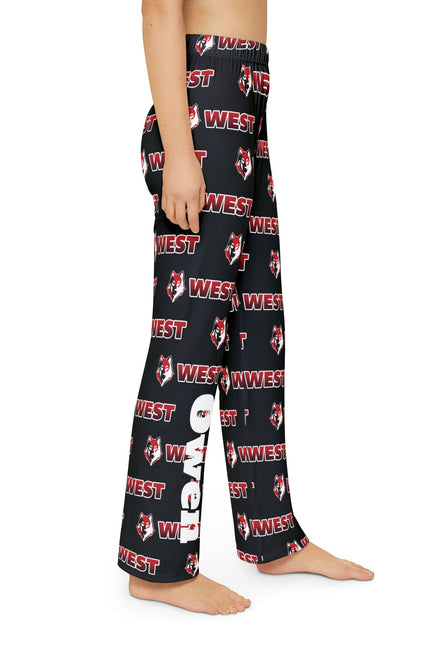 Kids Lounge Pants — Timberlake West Mascot All-Over Print Cozy Pajama Bottoms
