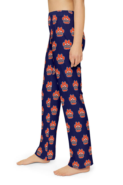 Valley Creek Kids Lounge Pants — Navy All-Over Paw Print Pajama Pants