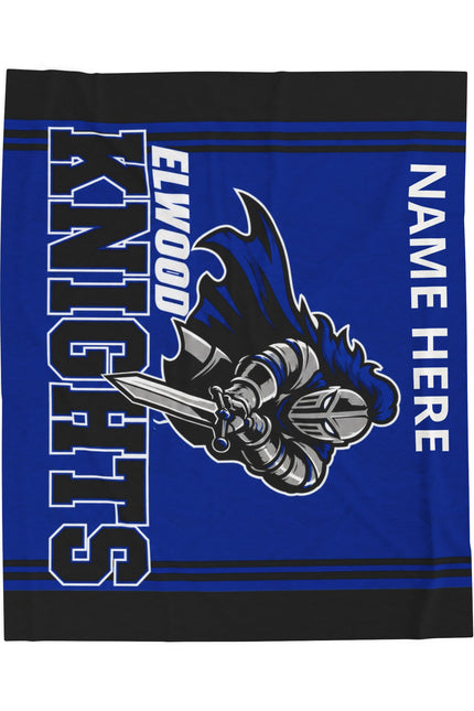 Custom Elwood Knights,  Personalized "Name Here" School Spirit Throw