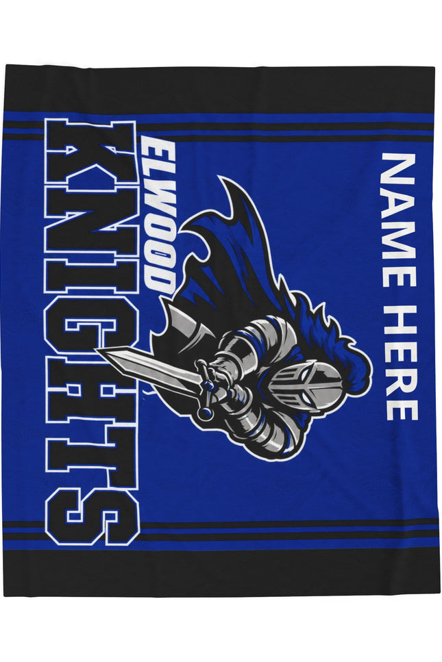 Custom Elwood Knights,  Personalized "Name Here" School Spirit Throw