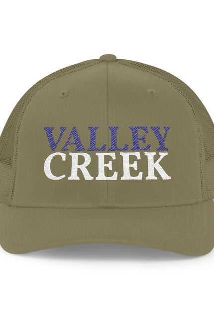 Valley Creek Embroidered Trucker Cap - Vintage Team Logo Snapback