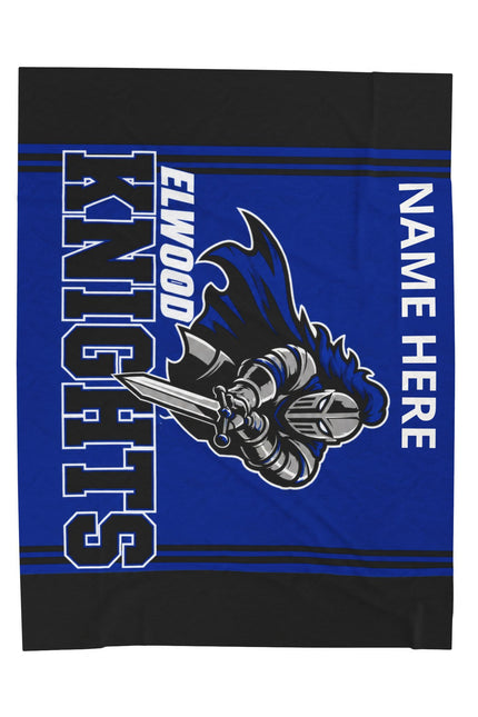 Custom Elwood Knights,  Personalized "Name Here" School Spirit Throw