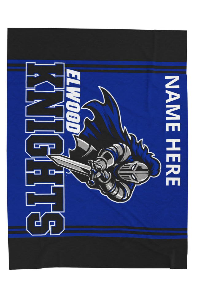 Custom Elwood Knights,  Personalized "Name Here" School Spirit Throw