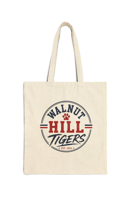 Walnut Hill Tigers Cotton Canvas Tote Bag — School Spirit / Retro Mascot Logo