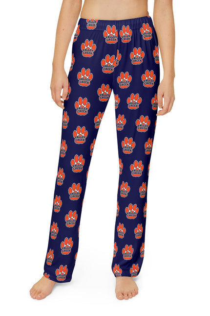 Valley Creek Kids Lounge Pants — Navy All-Over Paw Print Pajama Pants