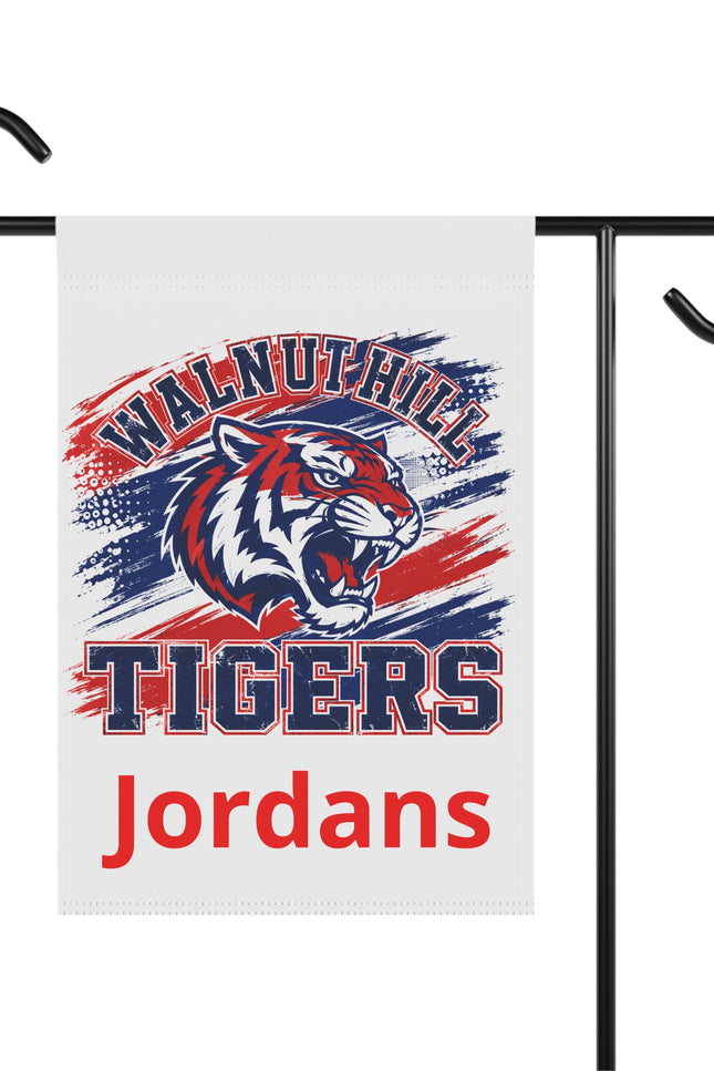 Walnuthill Tigers Garden Flag — Personalized 'Jordans' House Banner