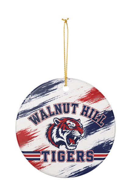 Walnut Hill Tigers Ceramic Ornament — School Spirit Holiday Decoration