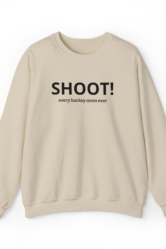 SHOOT! Embroidered Hockey Mom Crewneck