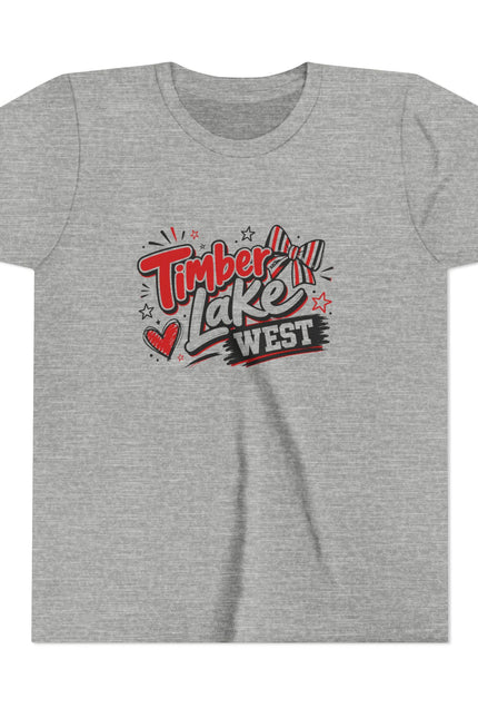 Timber Lake West Youth Tee - Retro Heart Camp Graphic