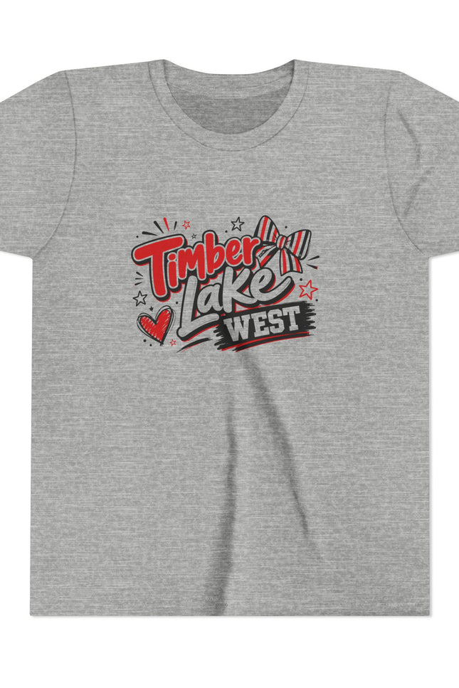 Timber Lake West Youth Tee - Retro Heart Camp Graphic