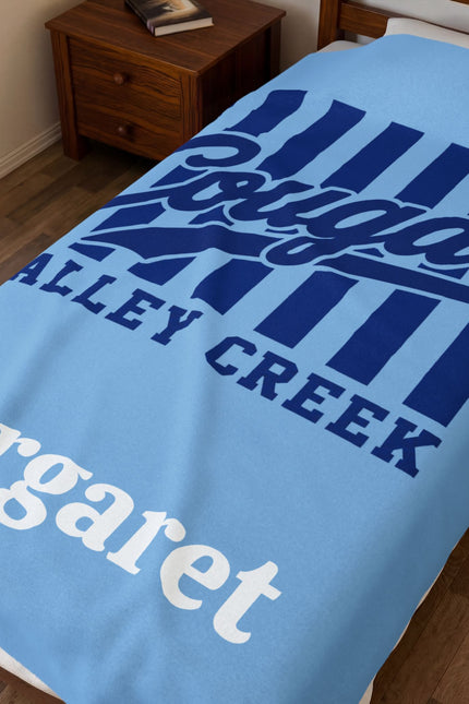 ‘Cougars Valley Creek’ Team Throw with Custom Name (Light Blue)