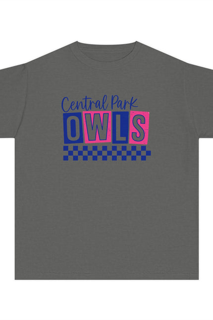 Central Park Owls Retro Checkerboard Design