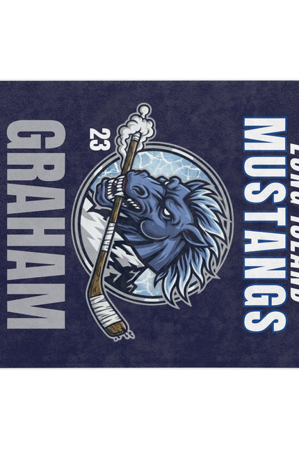 Long Island Mustang Hockey Pride Blanket | Velveteen Microfiber